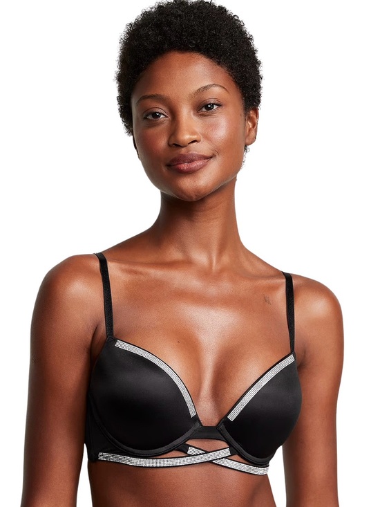 Victoria's Secret Other - Victoria’s Secret 32B Black Very Sexy Shine Cradle Push Up Bra